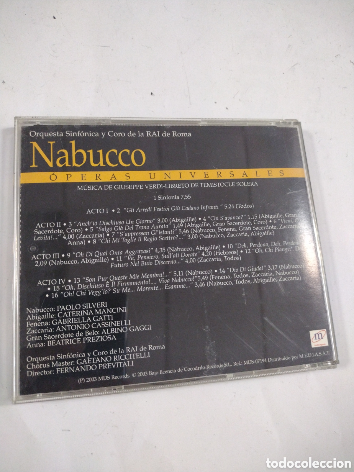 CDs de m&uacute;sica: Operas Universales. Nabucco. CD - Foto 2