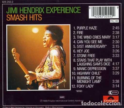 CDs de m&uacute;sica: Jimi Hendrix Experience &lrm;&ndash; Smash Hits - CD - Foto 2
