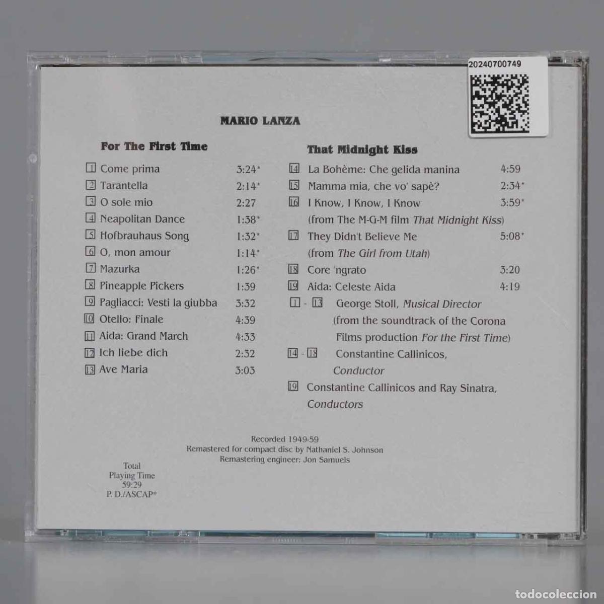 CDs de m&uacute;sica: CD. MARIO LANZA For The First Time - Foto 2