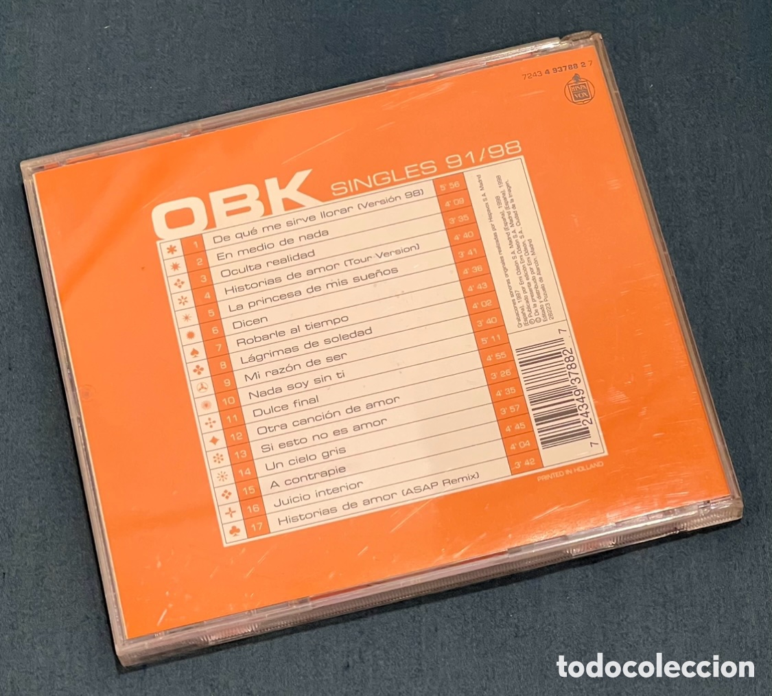 CDs de m&uacute;sica: CD. OBK. Singles 91/98. 1997. - Foto 2