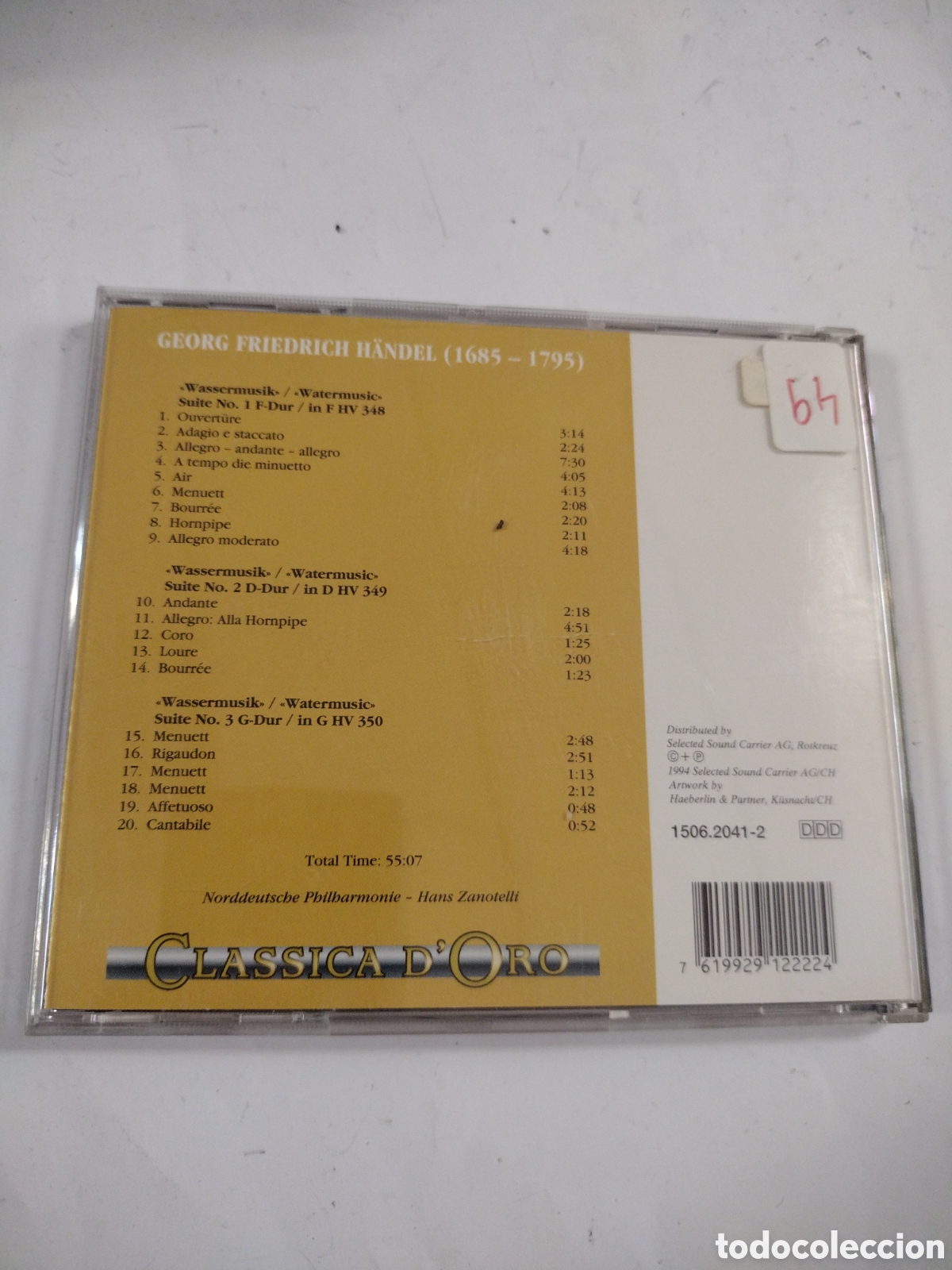 CDs de m&uacute;sica: Classica DOro. H&auml;ndel. CD - Foto 2