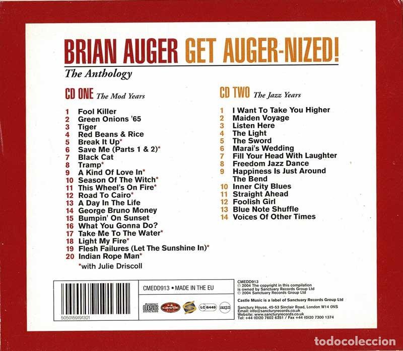 CDs de m&uacute;sica: Brian Auger - Get Auger-Nized! (The Anthology). 2 x CD - Foto 2