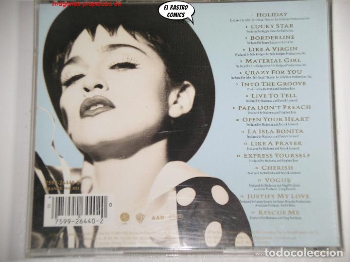 CDs de m&uacute;sica: Madonna, The Immaculate Collection, CD Sire, 1990 - Foto 2
