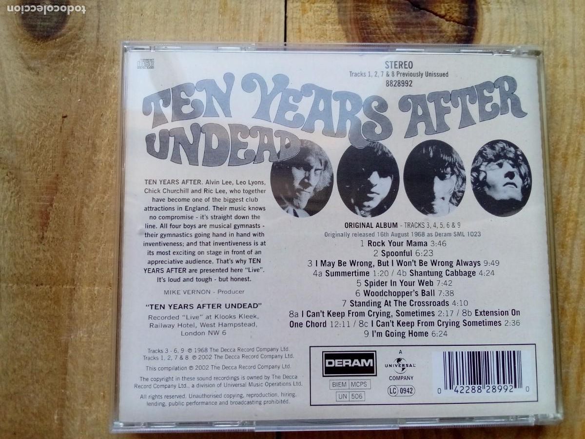 CDs de m&uacute;sica: Ten Years After. Undead. CD con extras - Foto 4