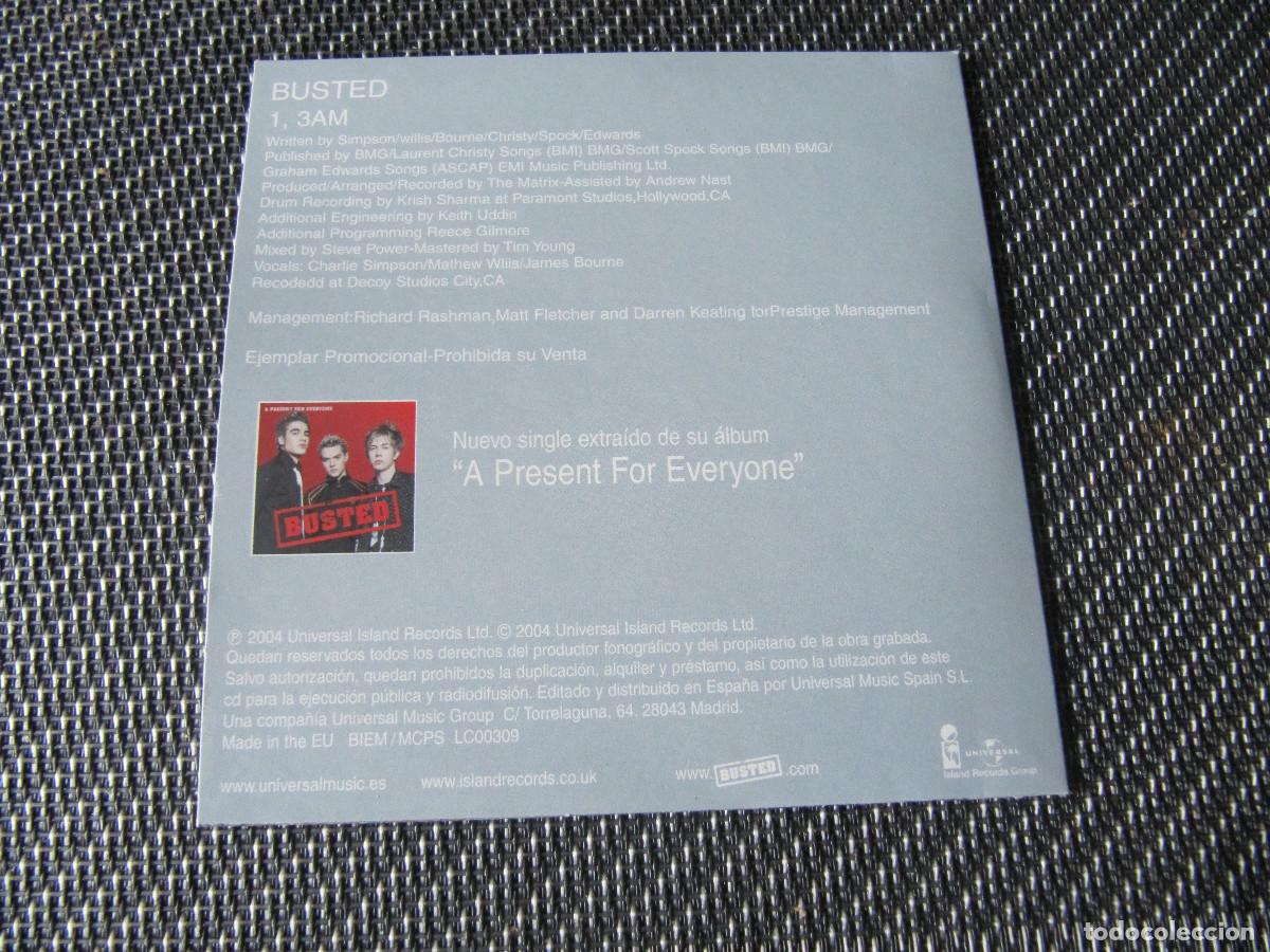 CDs de m&uacute;sica: BUSTED - 3AM ( CD SINGLE ) - Foto 2