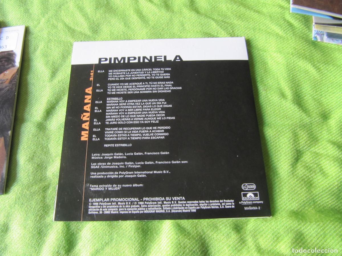 CDs de m&uacute;sica: PIMPINELA MA&Ntilde;ANA CD SINGLE - Foto 2