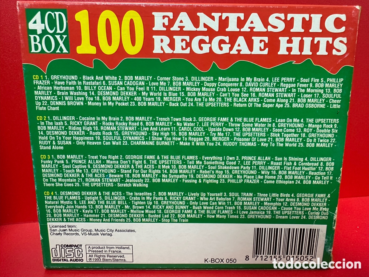 CDs de m&uacute;sica: Various - 100 Fantastic Reggae Hits (4xCD, Comp) - Foto 4