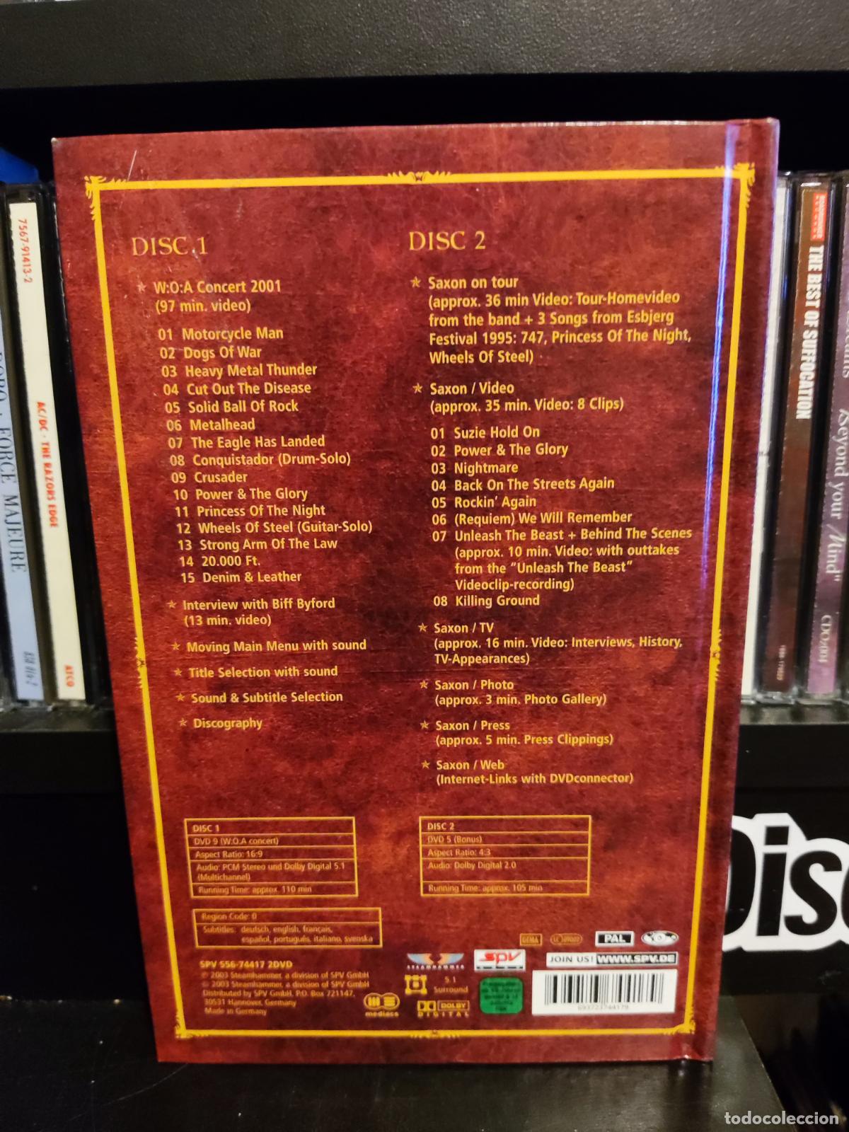CDs de m&uacute;sica: SAXON - THE SAXON CHRONICLES - 2 DVDS - Foto 2