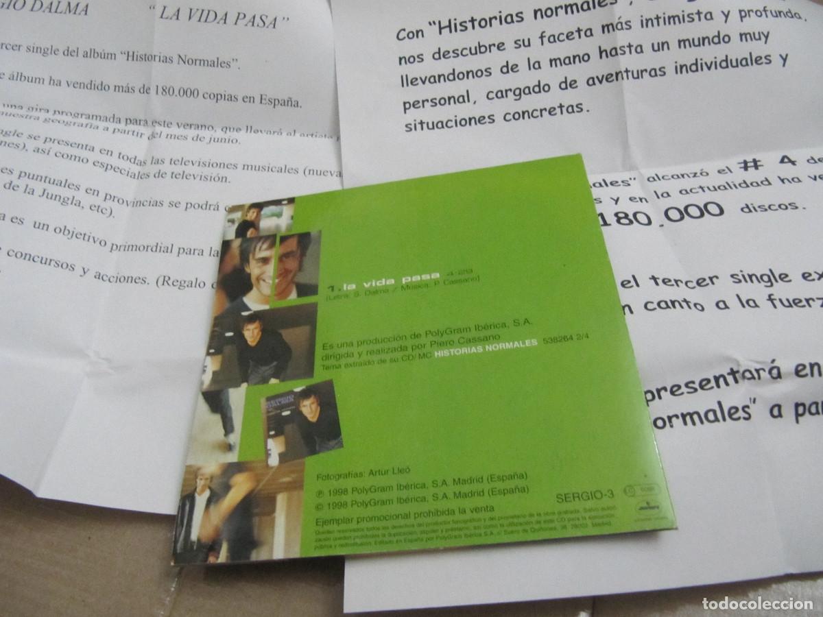 CDs de m&uacute;sica: SERGIO DALMA- LA VIDA PASA CD SINGLE CADENA 100 - Foto 2