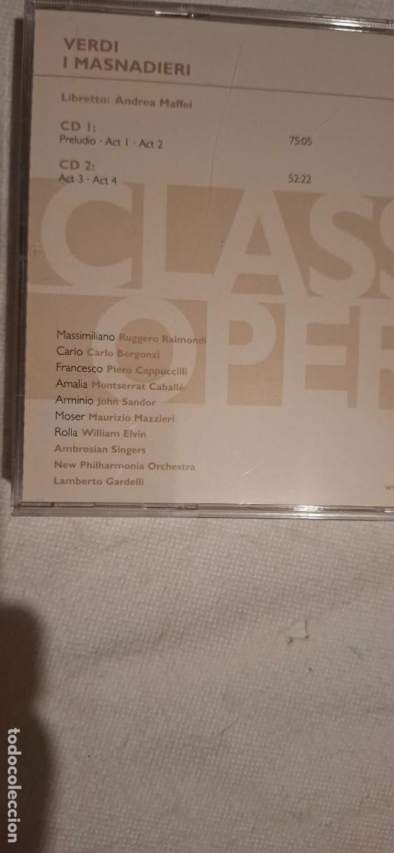 CDs de m&uacute;sica: GIUSEPPE VERDI: I MASNADIERI (PHILIPS-2 CD) - Foto 2
