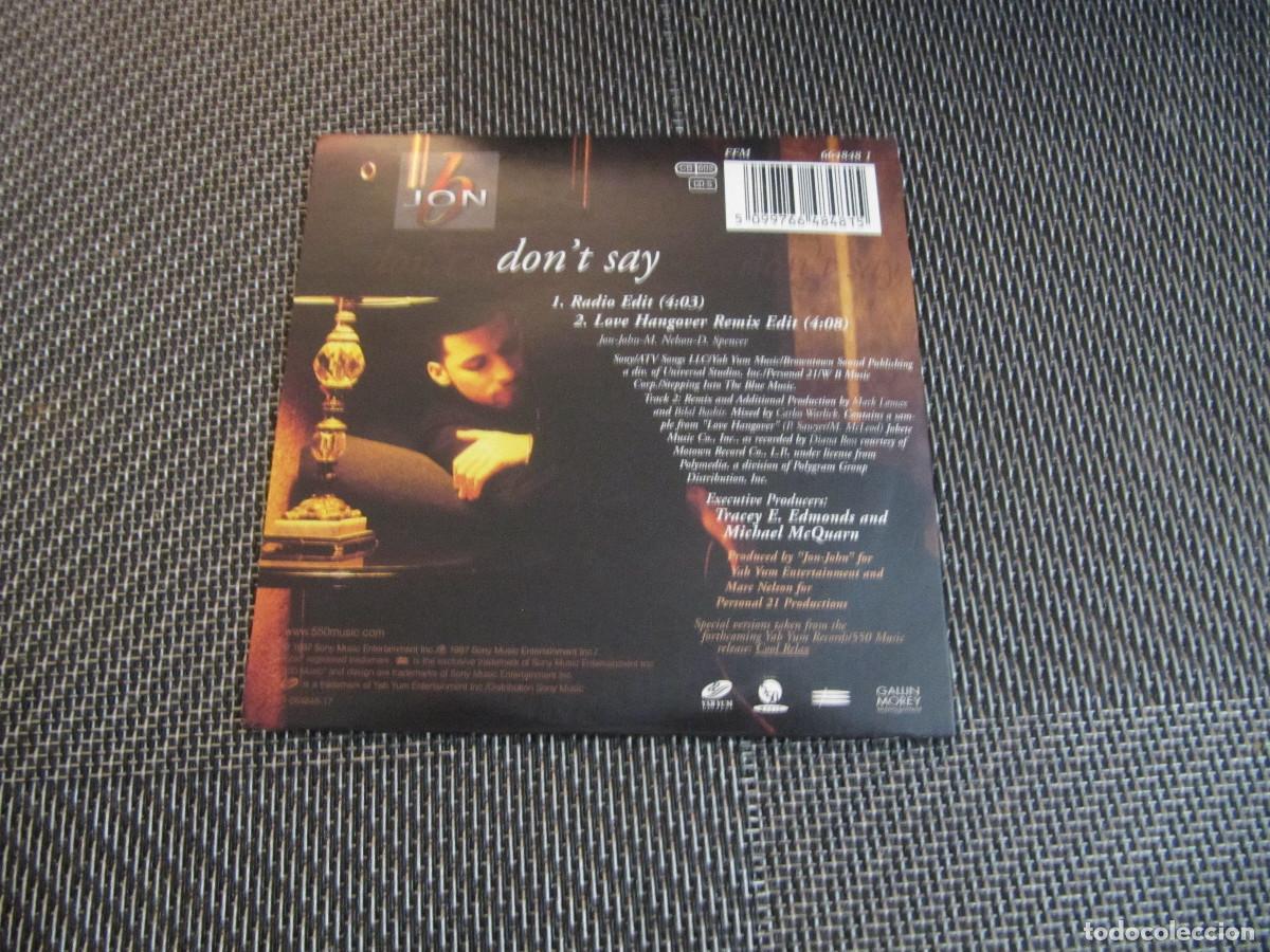 CDs de m&uacute;sica: Jon B &ndash; Dont Say --- - Foto 2