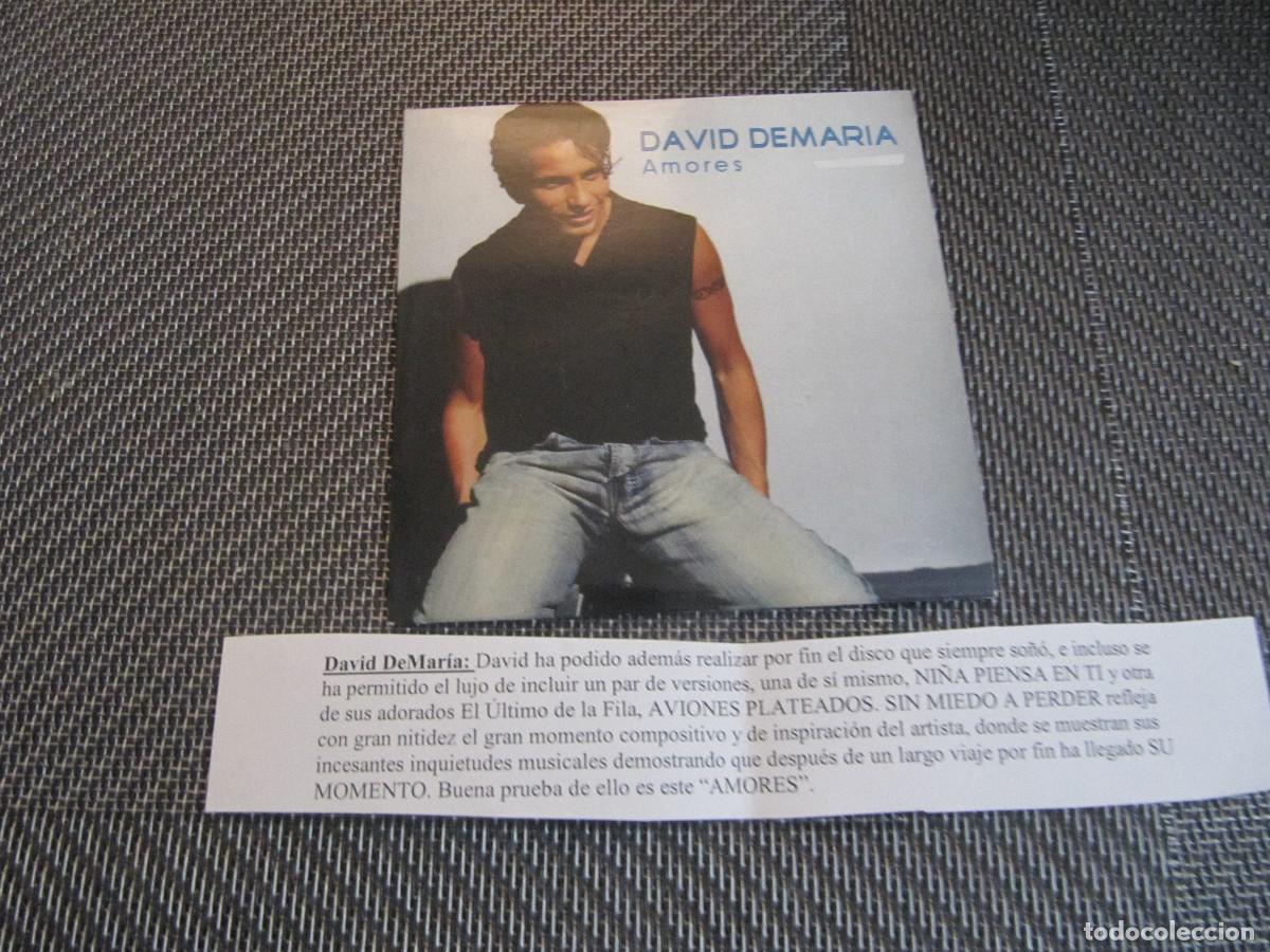 CDs de m&uacute;sica: DAVID DEMARIA Amores CD SINGLE CADENA 100 - Foto 1