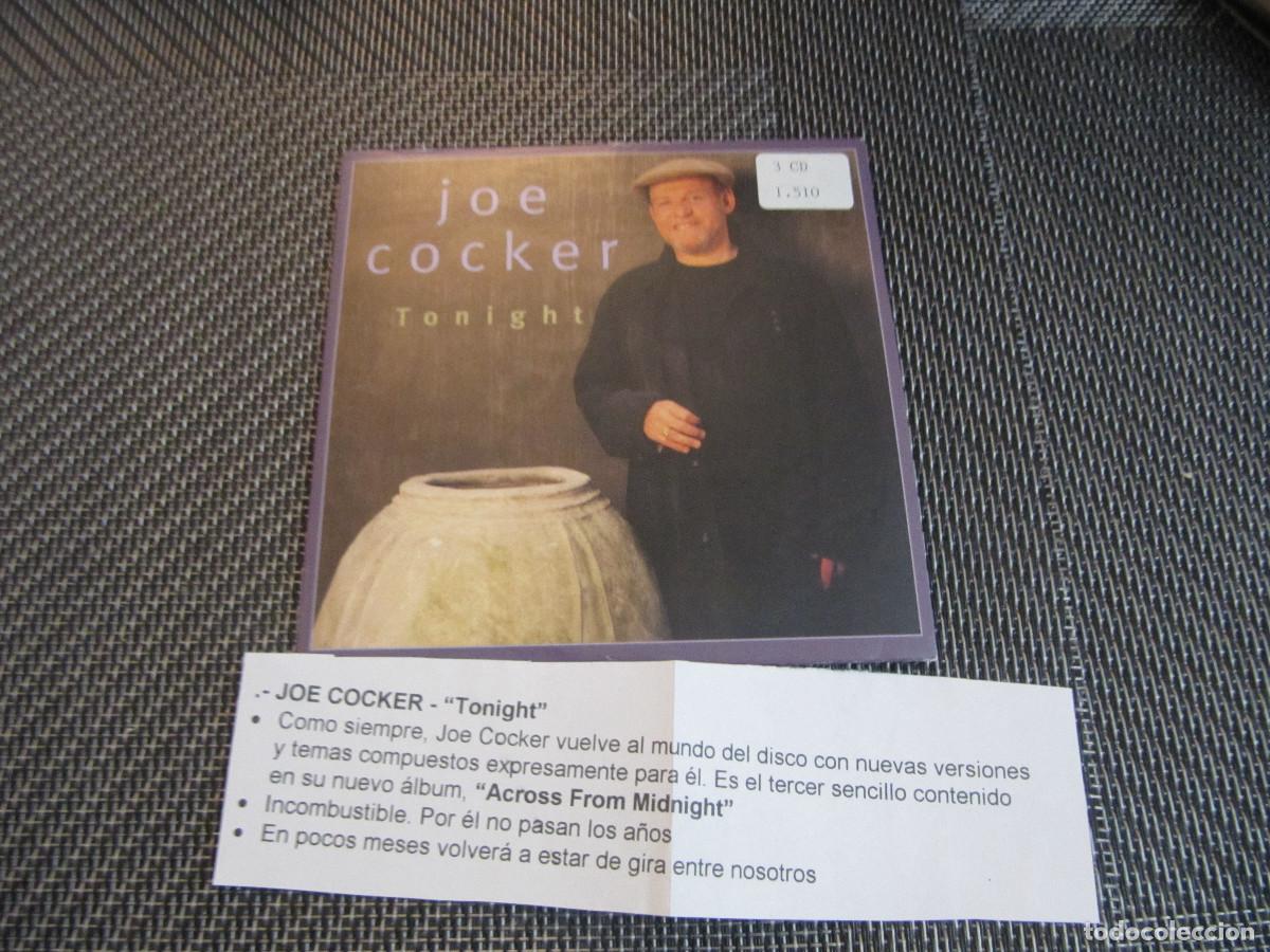 CDs de m&uacute;sica: JOE COCKER TONIGHT CD SINGLE CADENA 100 - Foto 1