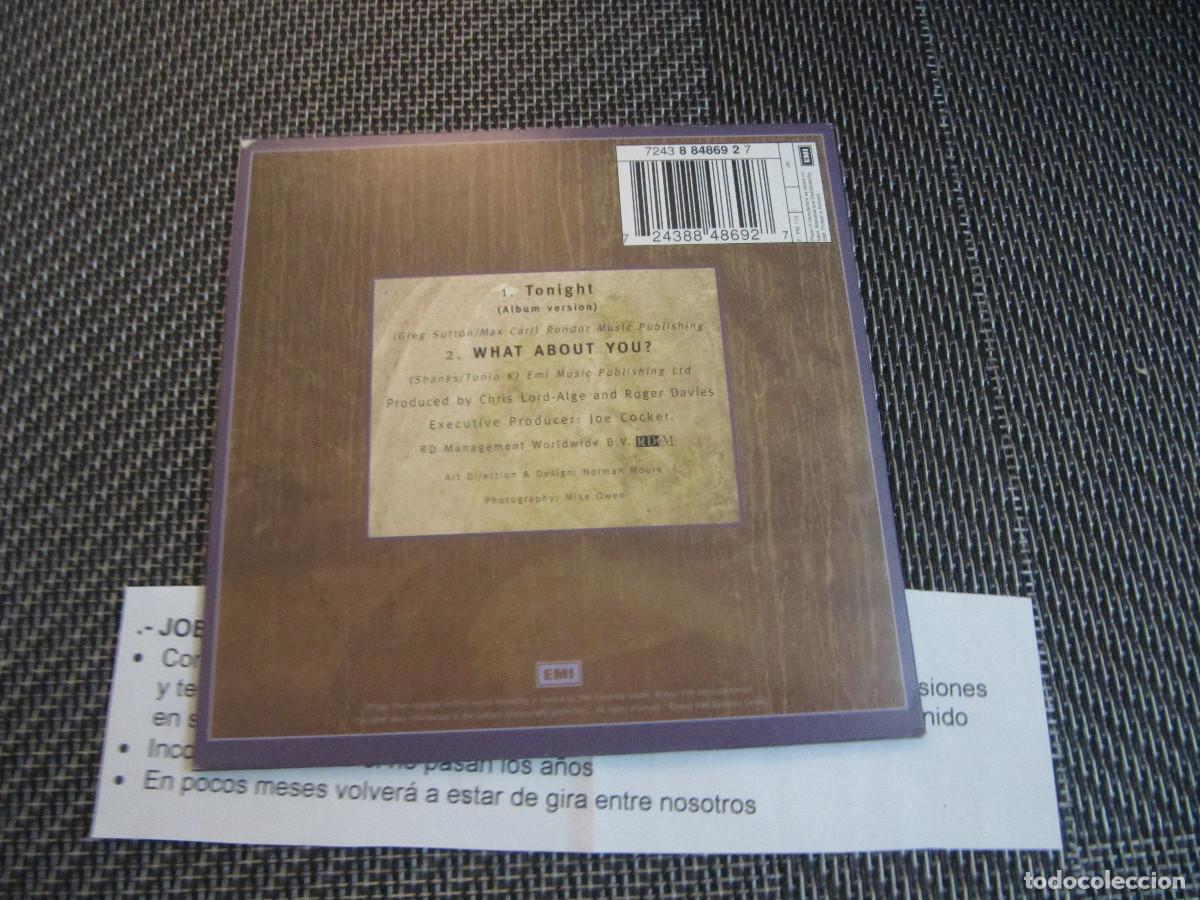 CDs de m&uacute;sica: JOE COCKER TONIGHT CD SINGLE CADENA 100 - Foto 2