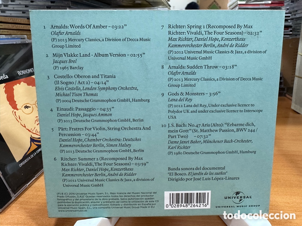 CDs de m&uacute;sica: Banda Sonora Del Documental El Bosco. El Jard&iacute;n De Los Sue&ntilde;os (CD, Comp) - Foto 3