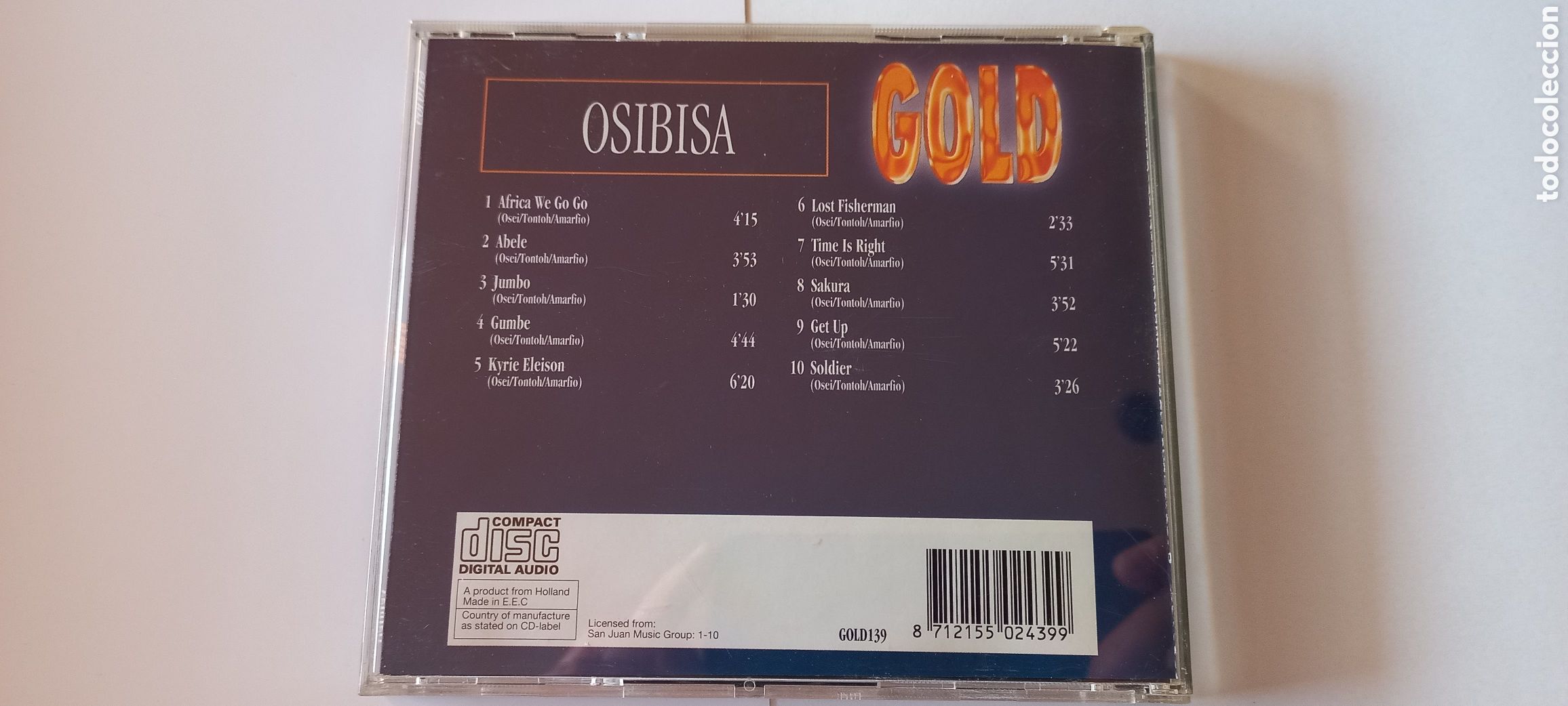 CDs de m&uacute;sica: Osibisa CD Gold 10 tracks CD como nuevo - Foto 2