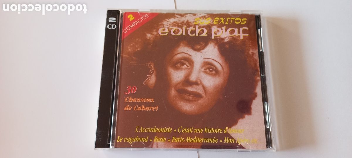 CDs de m&uacute;sica: Edith Piaf 2 CD sus &eacute;xitos 30 chansons de cabaret como nuevos - Foto 1
