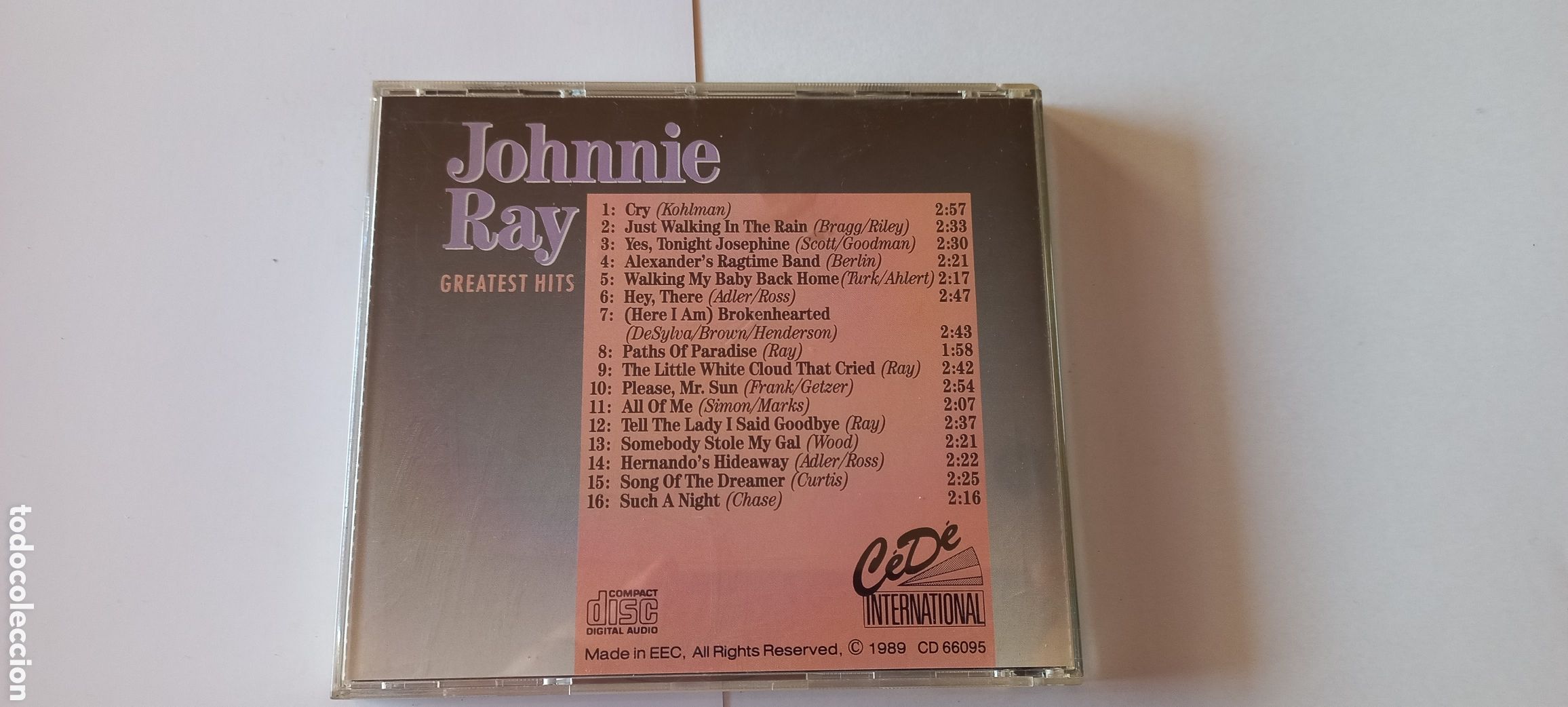 CDs de m&uacute;sica: Johnnie Ray CD Greatest Hits como nuevo - Foto 2