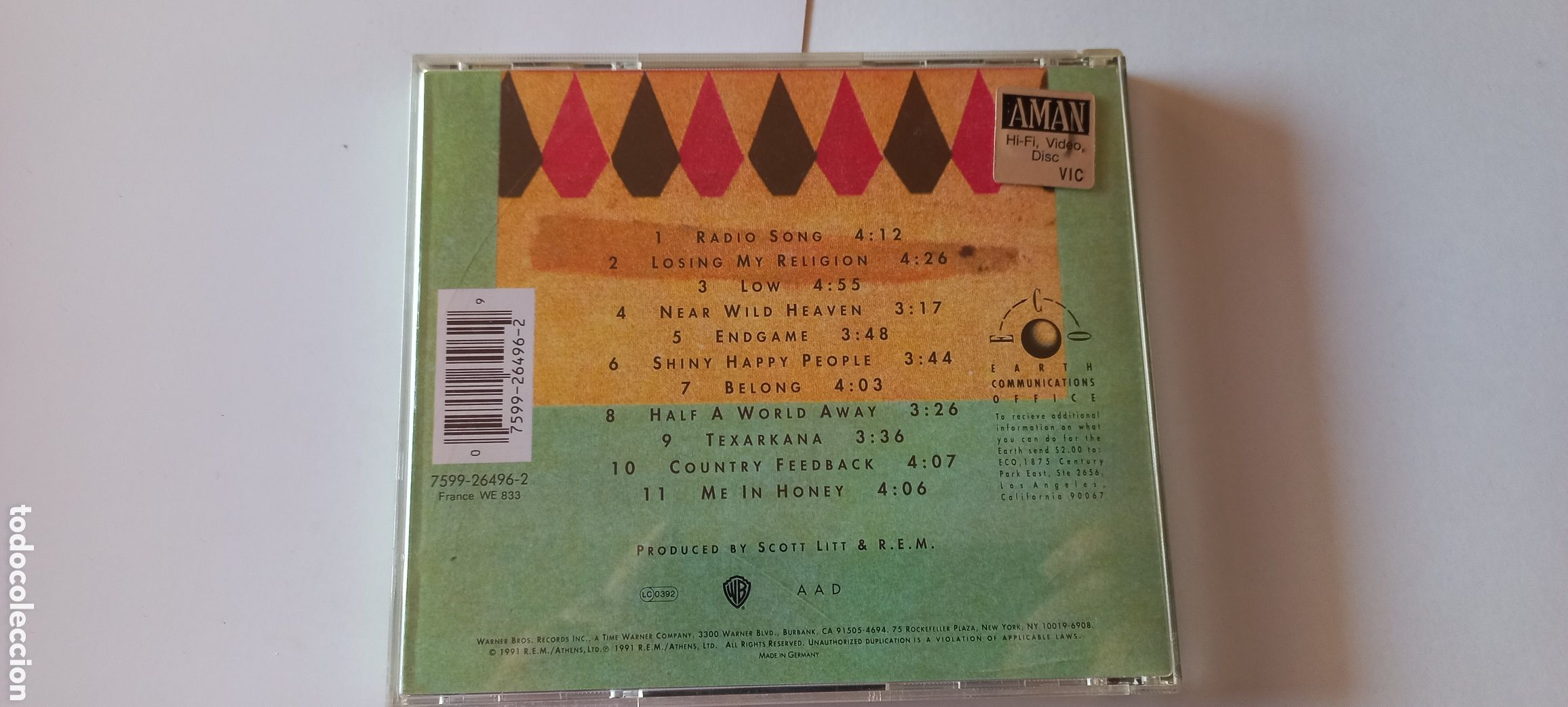CDs de m&uacute;sica: R.E.M. CD Out of Time como nuevo - Foto 2