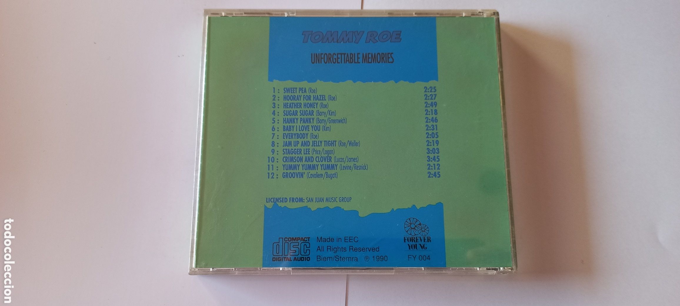 CDs de m&uacute;sica: Tommy Roe CD Unforgettable Memories como nuevo - Foto 2