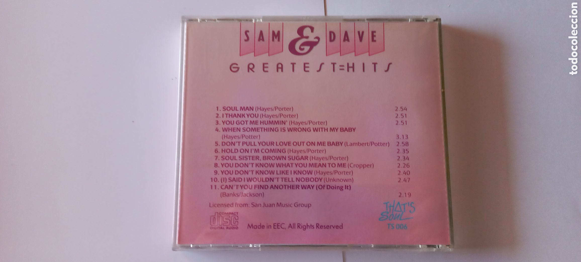 CDs de m&uacute;sica: Sam & Dave CD Greatest Hits como nuevo - Foto 2