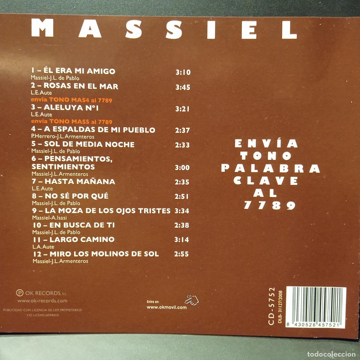 CDs de m&uacute;sica: MASSIEL CD EXITOS CD 2008 PEPETO - Foto 2