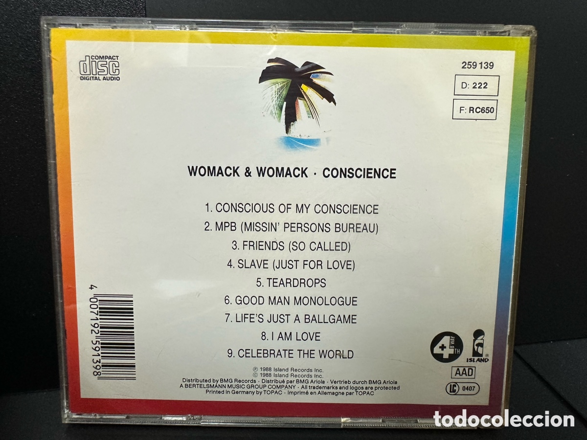 CDs de m&uacute;sica: Womack & Womack - Conscience (CD, Album) - Foto 2