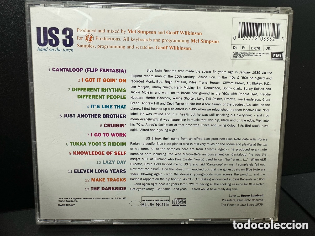 CDs de m&uacute;sica: Us3 - Hand On The Torch (CD, Album) - Foto 2
