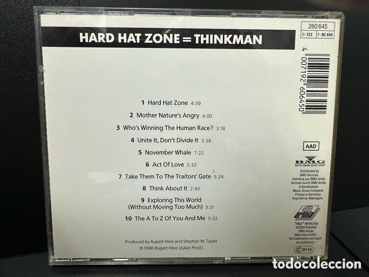CDs de m&uacute;sica: Thinkman - Hard Hat Zone (CD, Album) - Foto 2