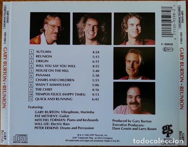 CDs de m&uacute;sica: Gary Burton &ndash; Reunion - Foto 2