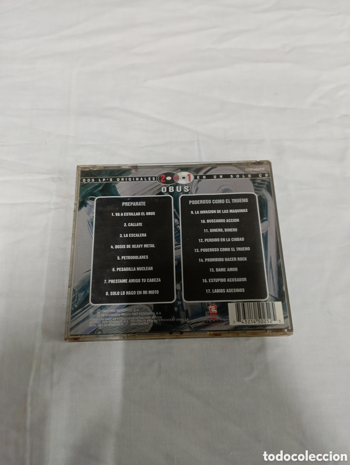 CDs de m&uacute;sica: Obus 2 cd en 1 preparate + poderoso como el trueno - Foto 2