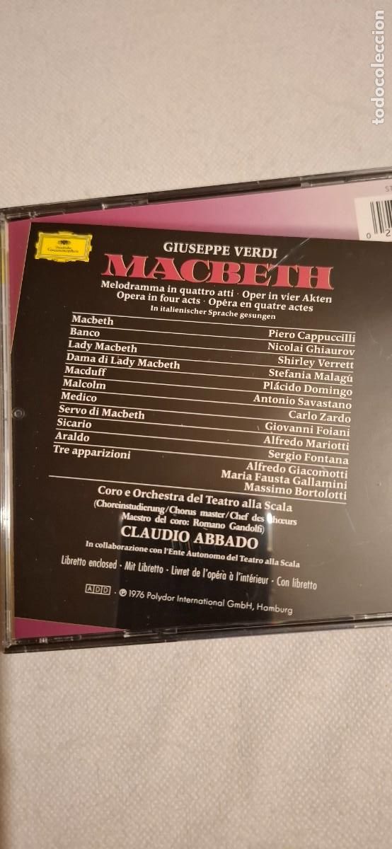 CDs de m&uacute;sica: GIUSEPPE VERDI: MACBETH (DEUTSCHE GRAMMOPHON - 2CD) - Foto 2