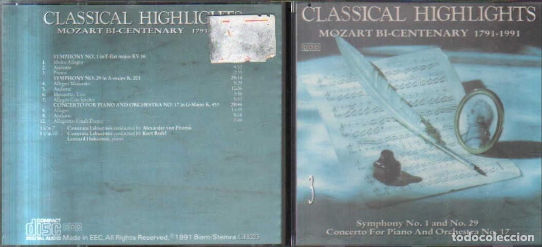 CDs de m&uacute;sica: CLASSICAL HIGHLIGHTS. CD-CLASICA-2854 - Foto 1