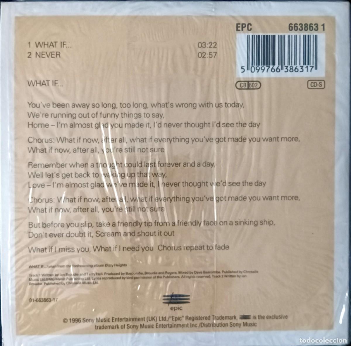 CDs de m&uacute;sica: Lightning Seeds - What if... / Never (Cd single) - Foto 2