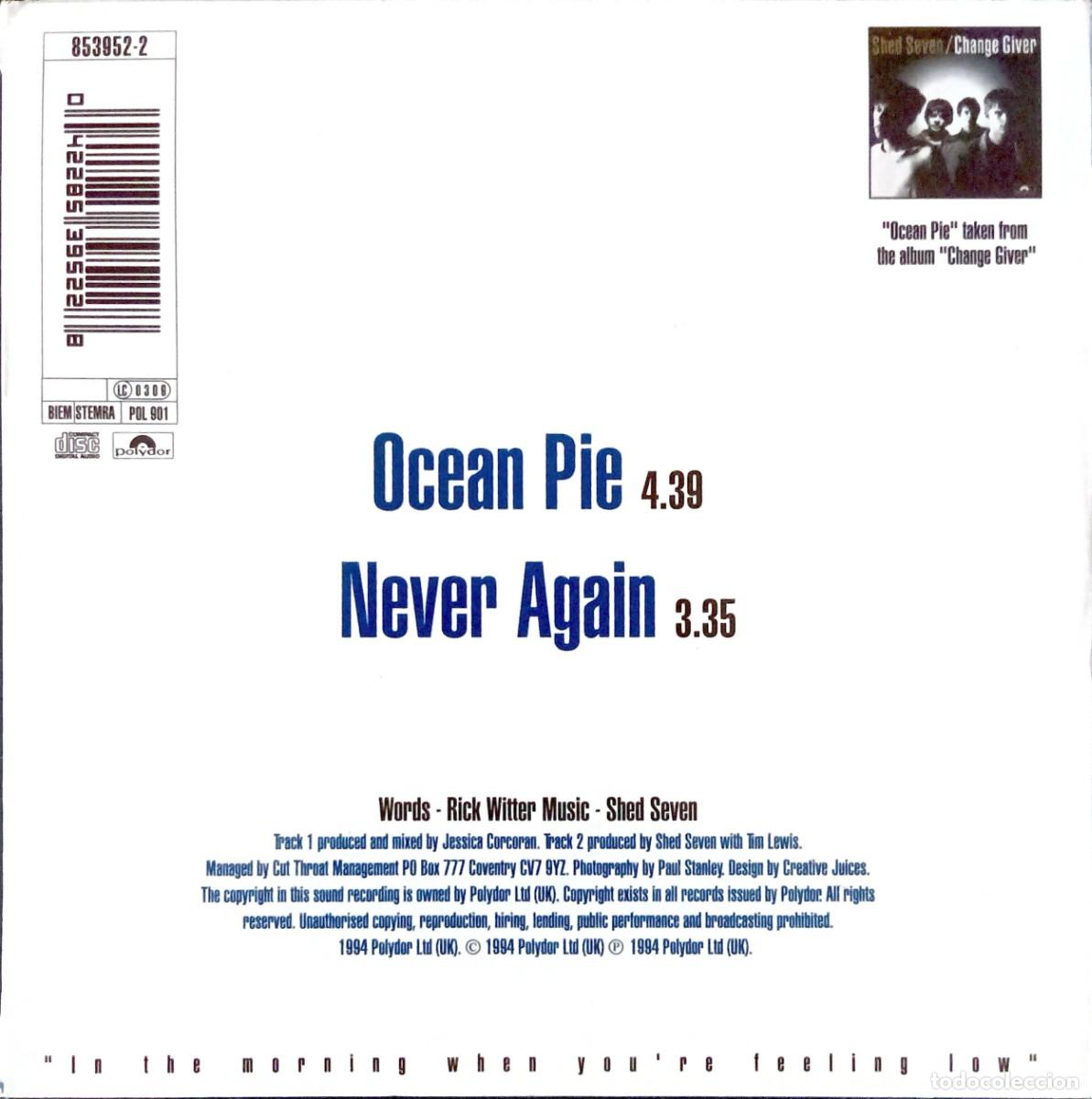 CDs de m&uacute;sica: Shed Seven - Ocean Pie (Cd single) - Foto 2