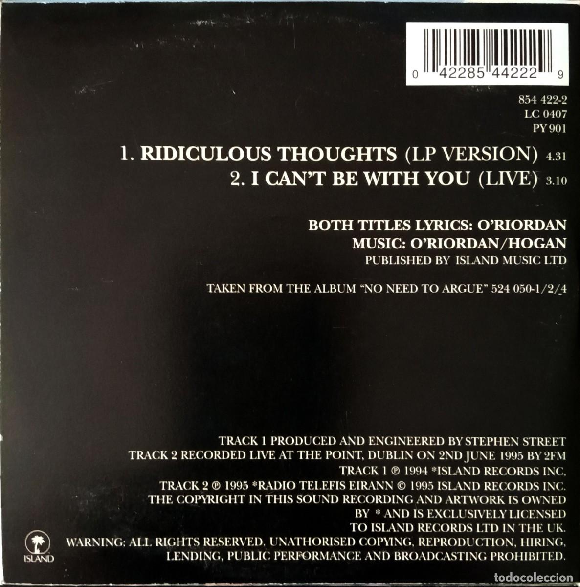 CDs de m&uacute;sica: The Cranberries - Ridiculous thoughts (Cd single) - Foto 2
