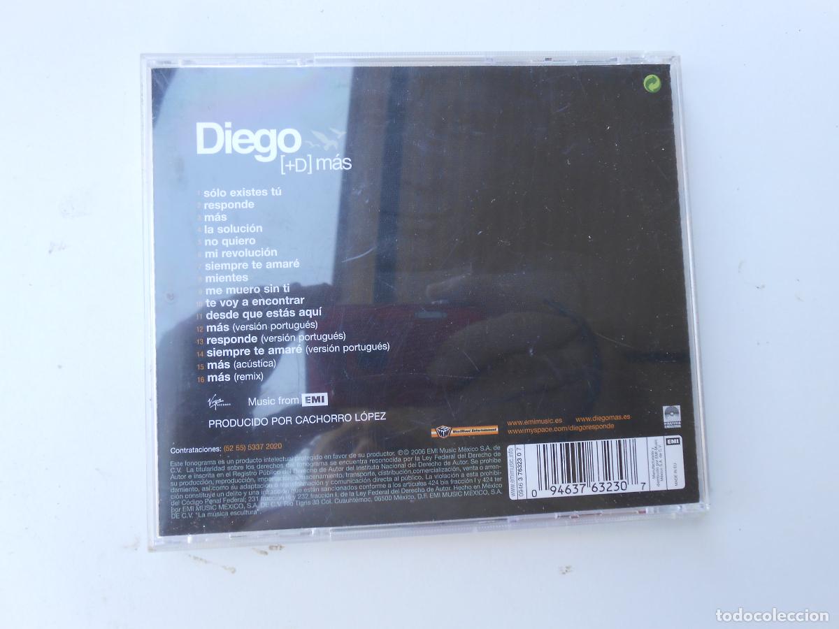 CDs de m&uacute;sica: DIEGO (+D) MAS - CD - 16 TRACKS - Foto 3