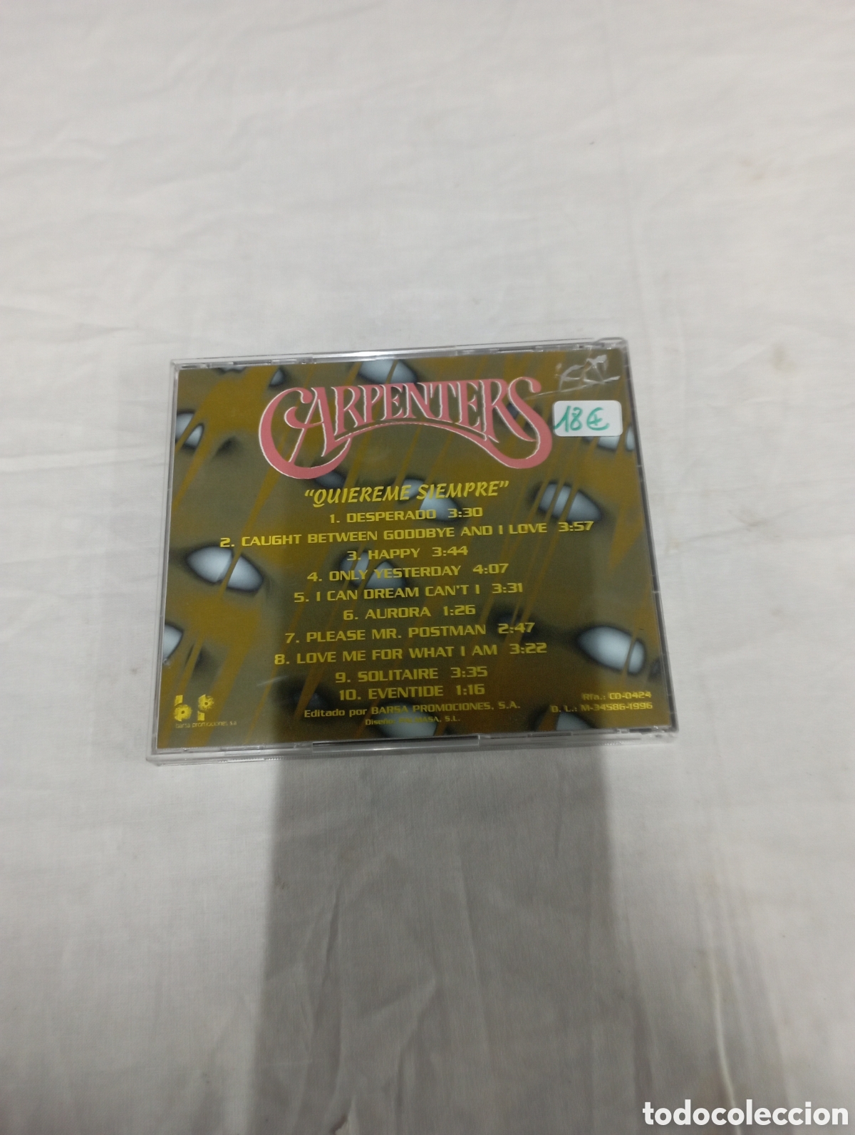 CDs de m&uacute;sica: Carpenters Quiereme Siempre - Foto 2