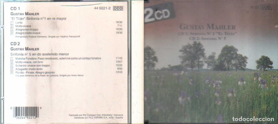 CDs de m&uacute;sica: GUSTAV MAHLER. 2 CD. CD-DOBLE-805 - Foto 1