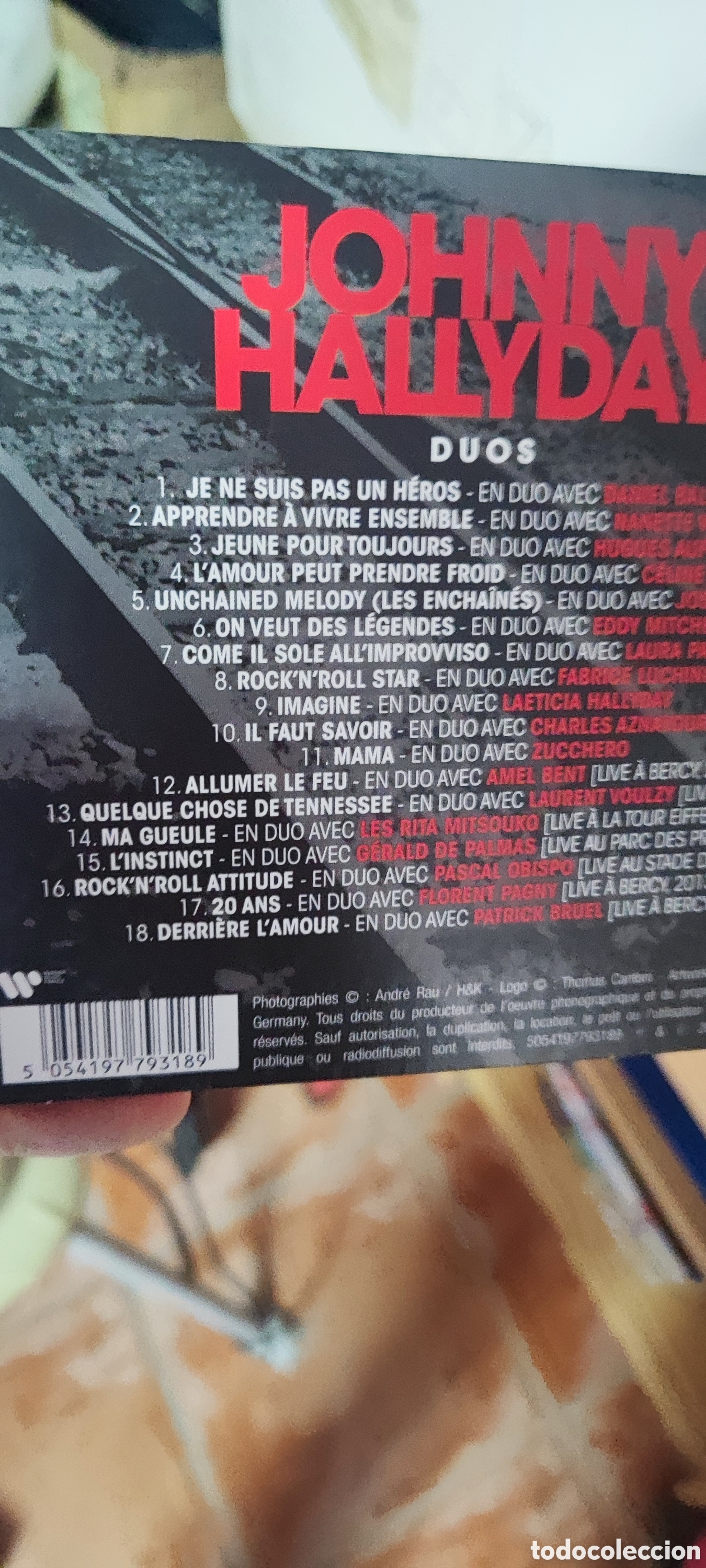 CDs de m&uacute;sica: CD Johnny Hallyday duos - Foto 2