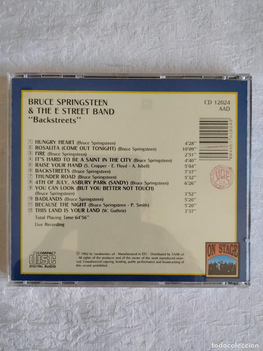 CDs de m&uacute;sica: BRUCE SPRINGSTEEN & THE E STREET BAND - Backstreets - Foto 2