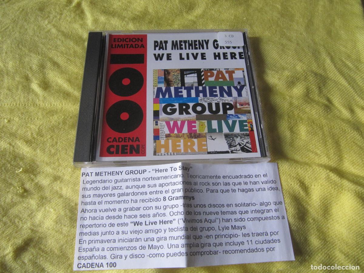 CDs de m&uacute;sica: PAT METHENY GROUP We live here CD SINGLE CADENA 100 - Foto 1