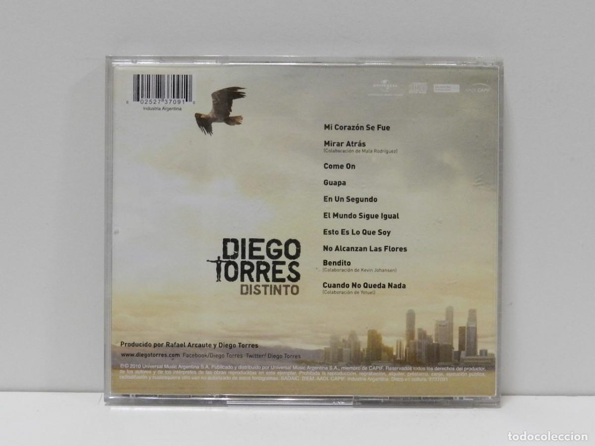 CDs de m&uacute;sica: DISCO CD. Diego Torres &ndash; Distinto. COMPACT DISC. - Foto 2