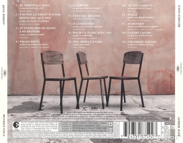 CDs de m&uacute;sica: Jane Birkin &ndash; Rendez-vous - Foto 2