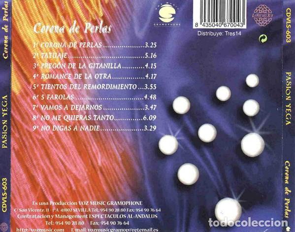CDs de m&uacute;sica: Pasi&oacute;n Vega &ndash; Corona De Perlas - Foto 2