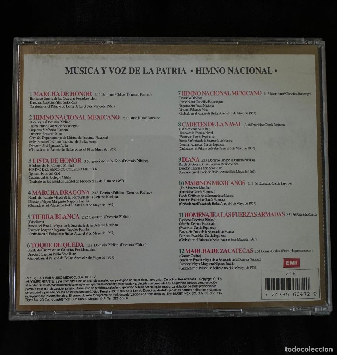 CDs de m&uacute;sica: Himno Nacional M&eacute;xico CD - Foto 2