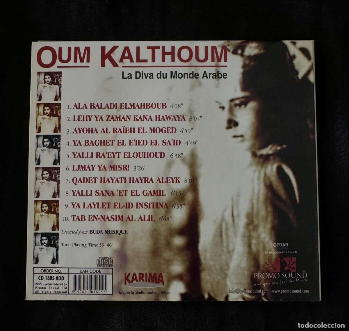 CDs de m&uacute;sica: Oum Kalthoum la diva du Monde Arabe CD - Foto 2