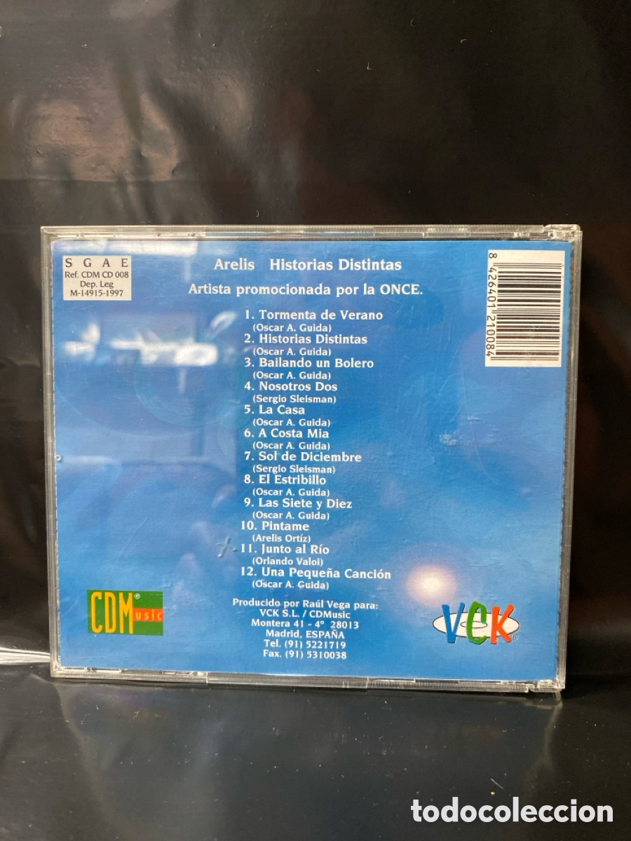 CDs de m&uacute;sica: CD ARELIS. HISTORIAS DISTINTAS. - Foto 2