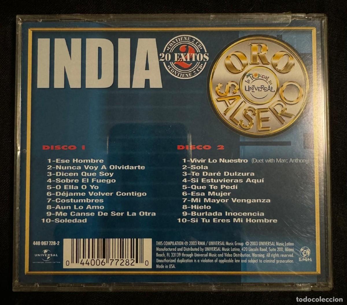 CDs de m&uacute;sica: India Oro Salsero (20 &Eacute;xitos) 2 CD - Foto 2