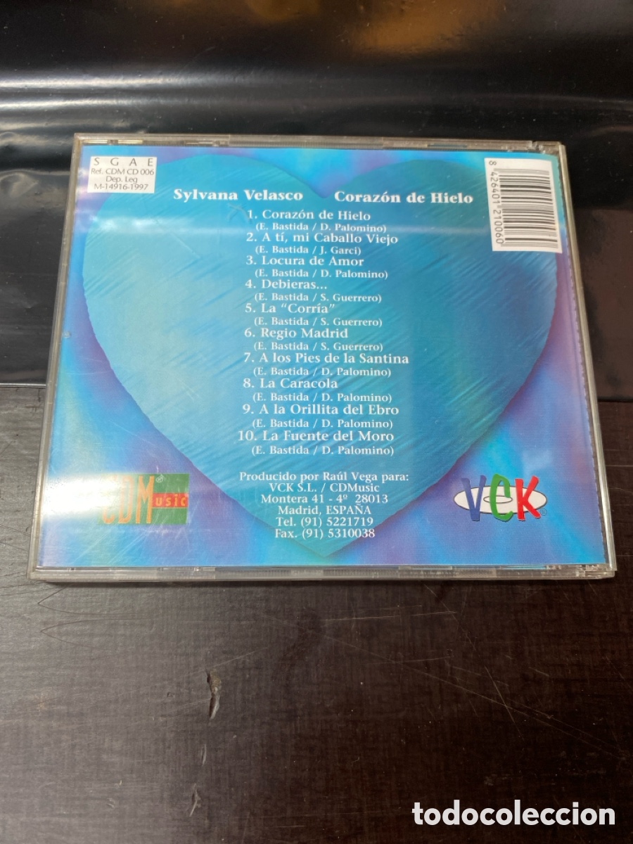 CDs de m&uacute;sica: CD SYLVANA VELASCO. CORAZ&Oacute;N DE HIELO. - Foto 2